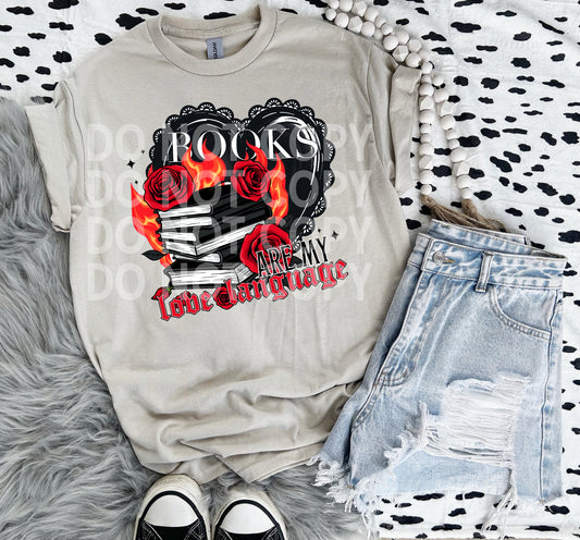 books are my love language DTF Transfer Design