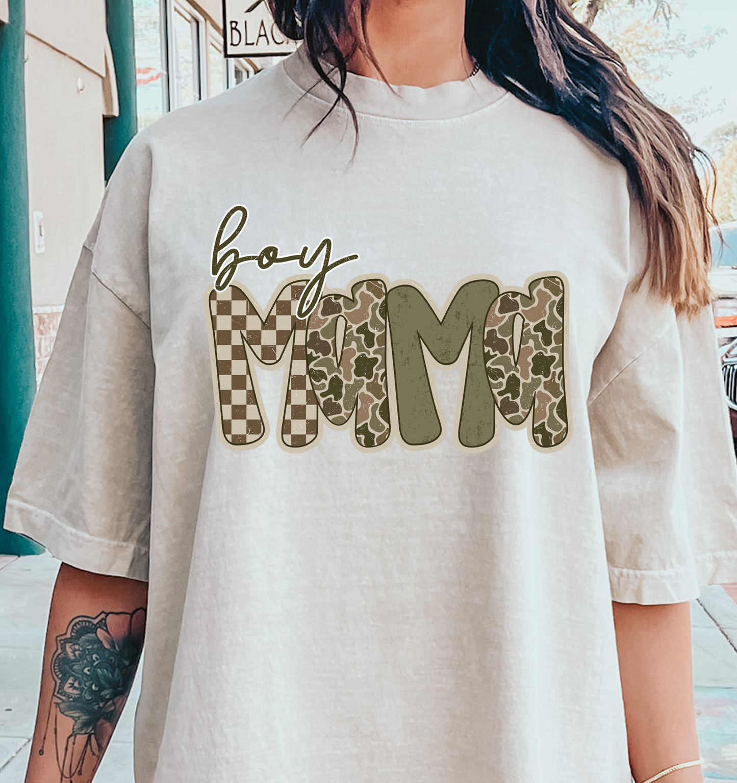 boy mama Camo DTF Transfer Design
