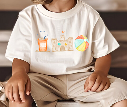 Boys sand castle trio DTF Transfer Design