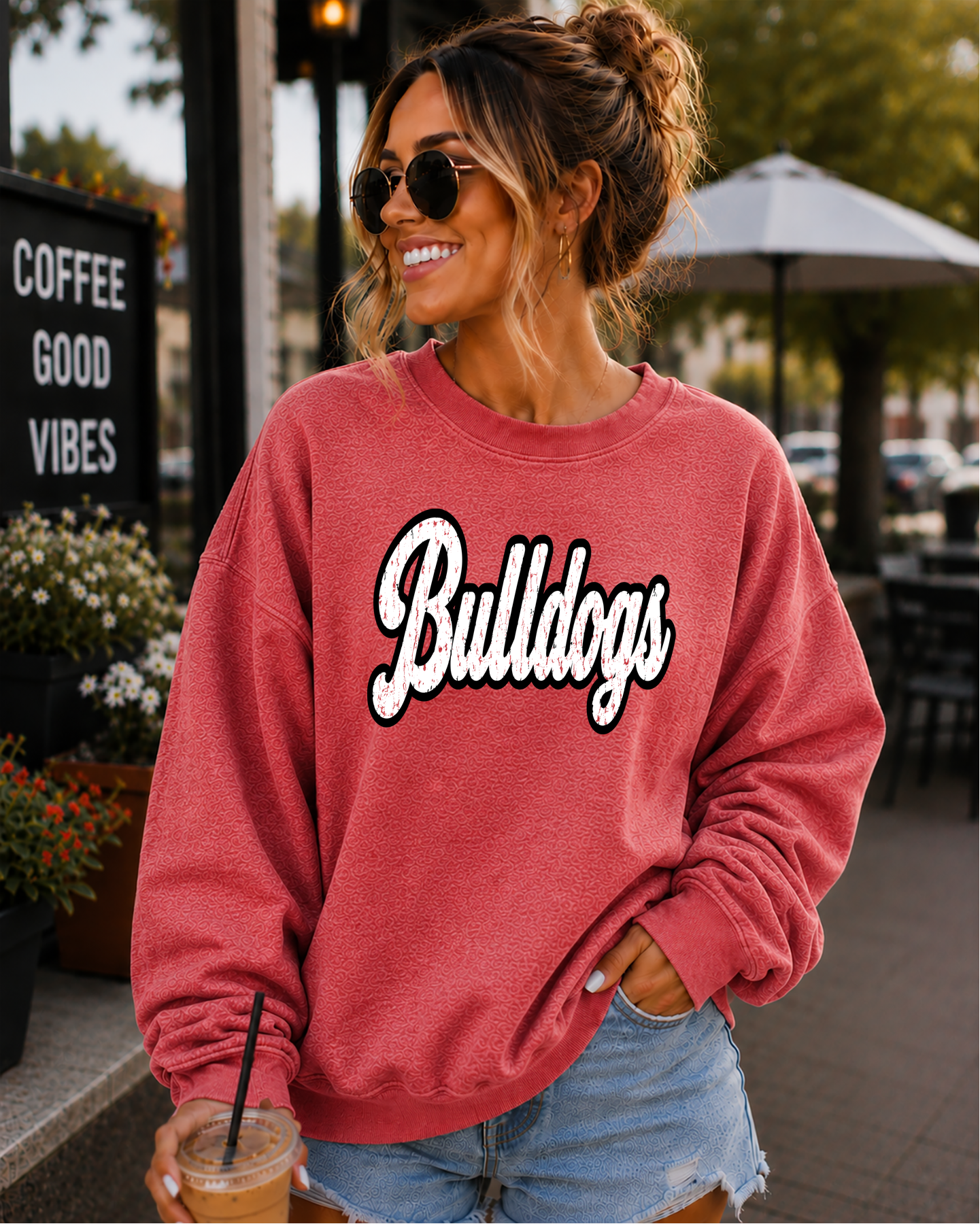 Mascot varsity script distressed DTF Transfer