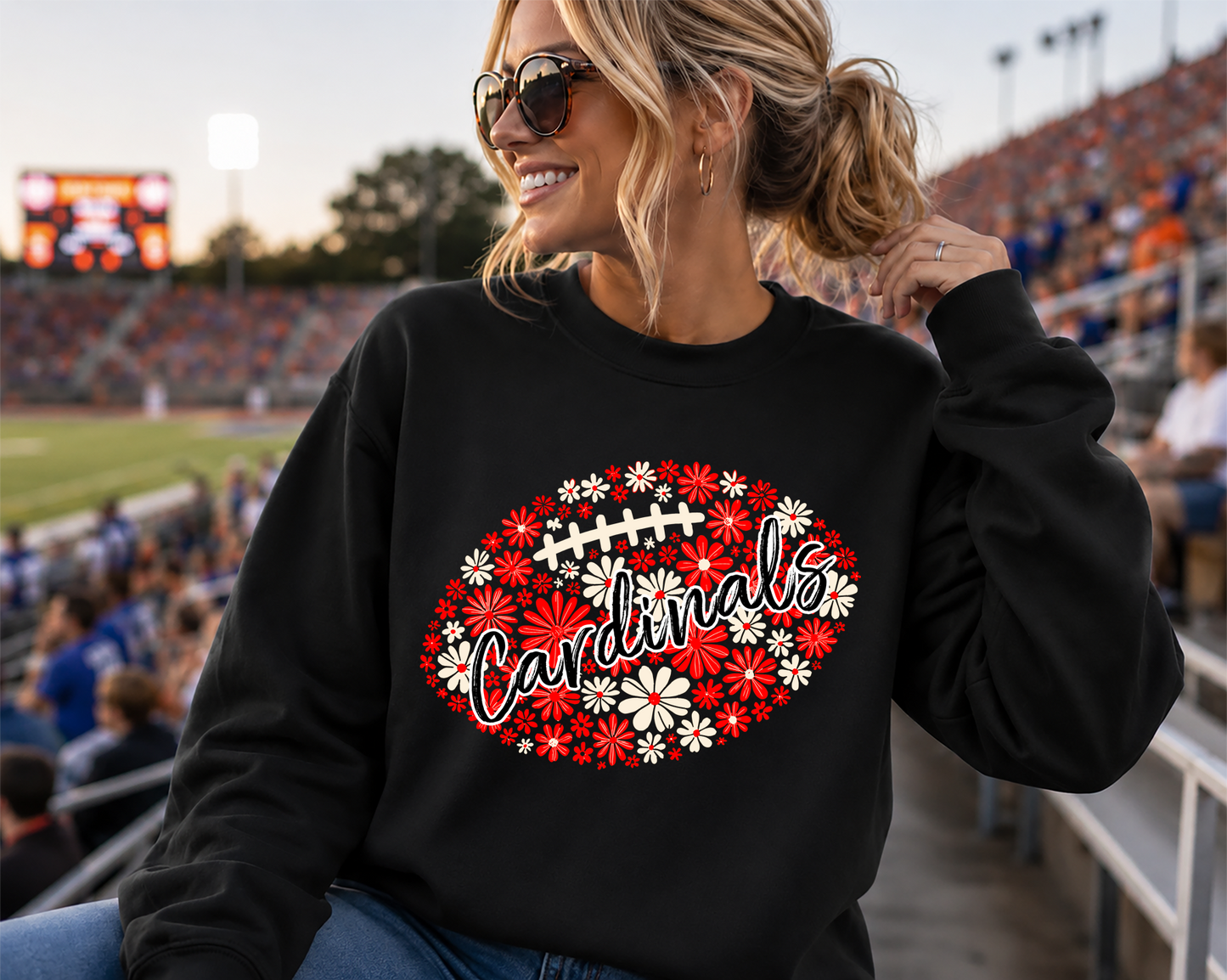 Mascot Flowers Football DTF Transfer