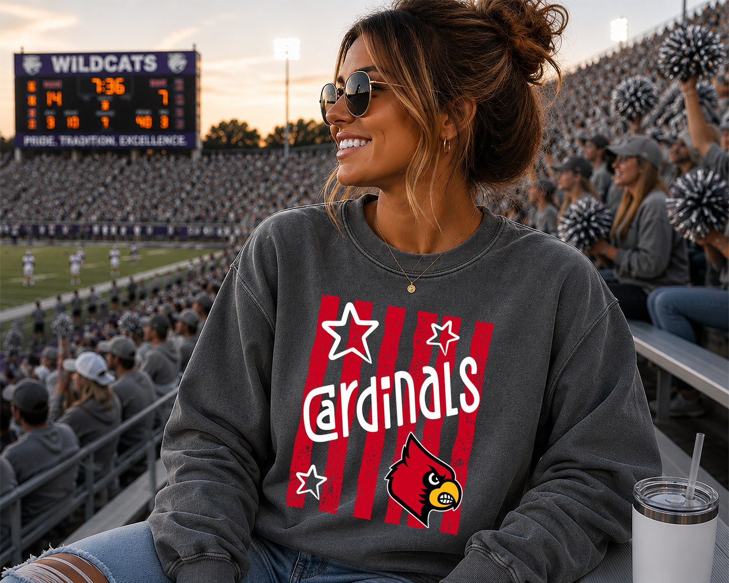 Mascot stripes and stars DTF Transfer