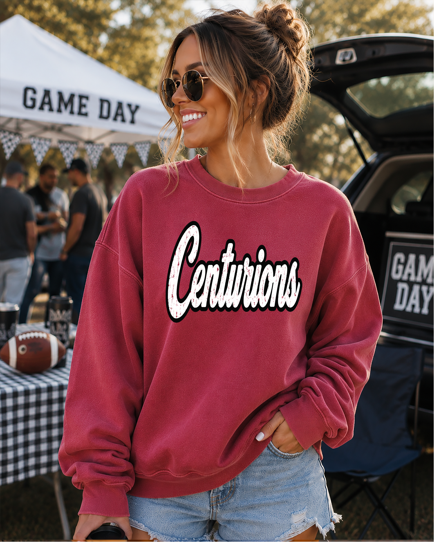 Mascot varsity script distressed DTF Transfer