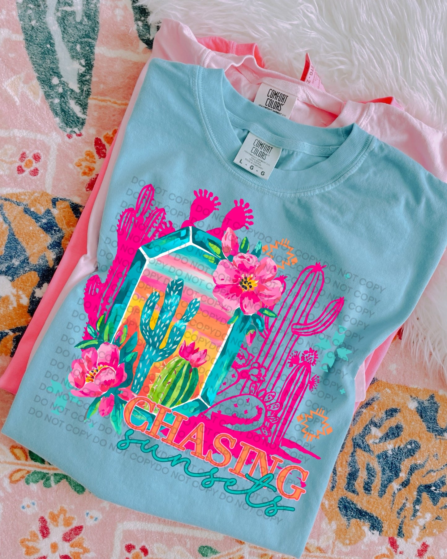 chasing sunsets DTF Transfer Design