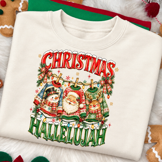 christmas hallelujah clothes line DTF Transfer Design