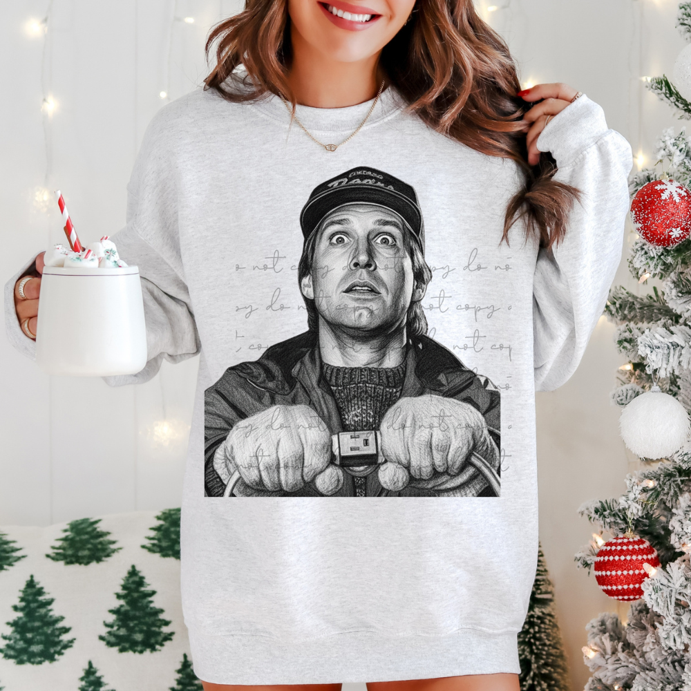 Clark black and white line art DTF Transfer Design