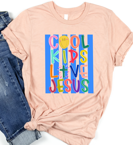 Cool kids love with cross Jesus DTF Transfer Design