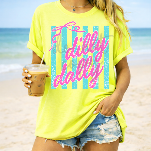 dilly dally stripes  DTF Transfer Design