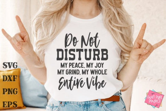Do Not Disturb My Peace, My Job My Grind, My Whole Entire Vibe DTF Transfer Design