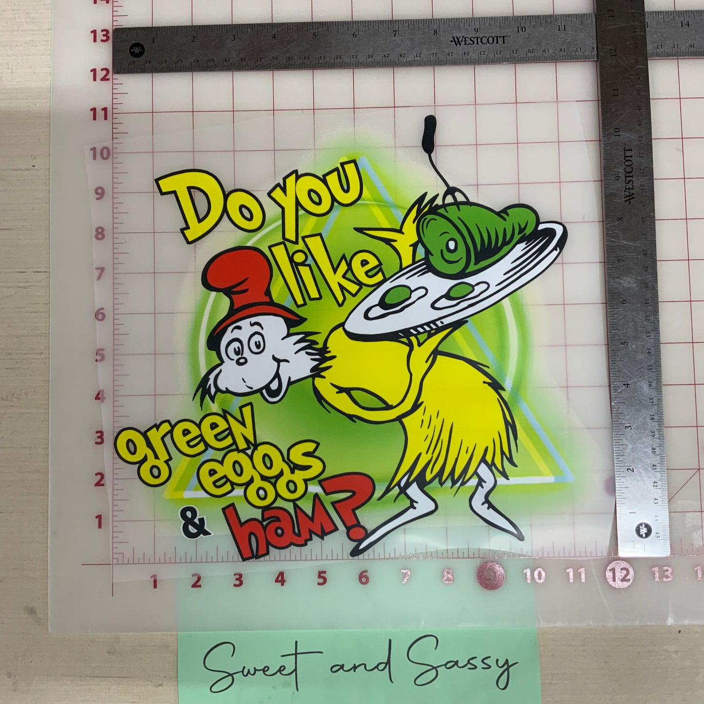 DO YOU LIKE GREEN EGGS AND HAM DTF Transfer Design