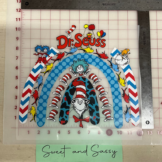 DR SEUSS RAINBOW HATS DTF Transfer Design