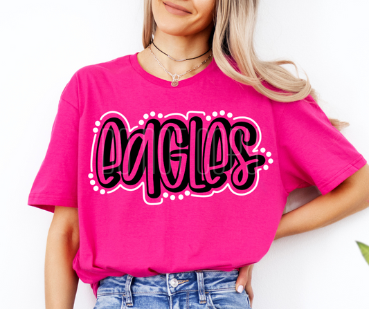 Eagles Lines and Dots  DTF Transfer Design