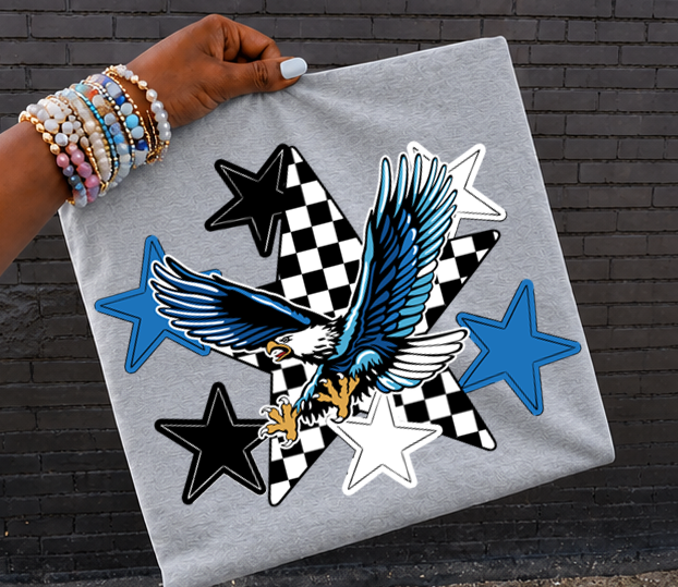 Mascot Stars and Checkered star DTF Transfer