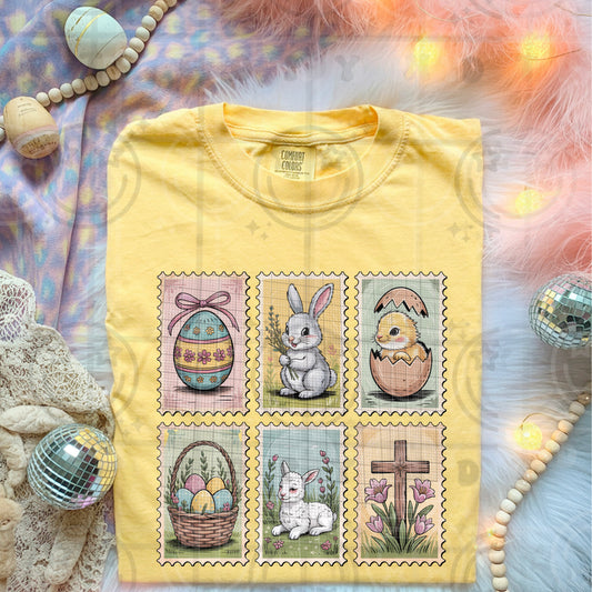 Easter Stamps DTF Transfer Design