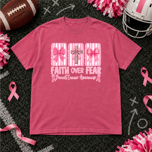 faith over fear breast cancer DTF Transfer Design