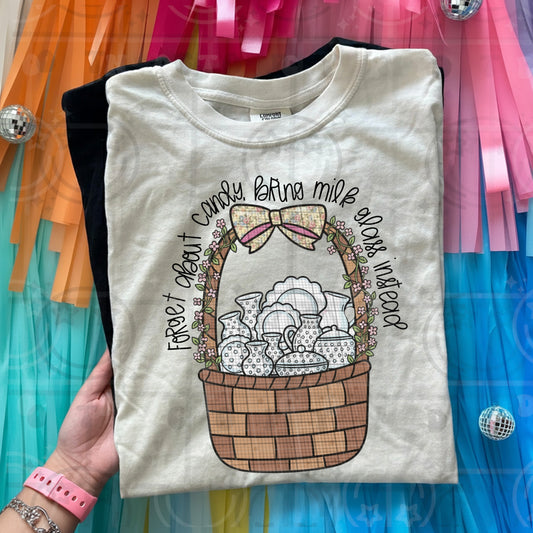 Forget about candy bring milk glass instead DTF Transfer Design