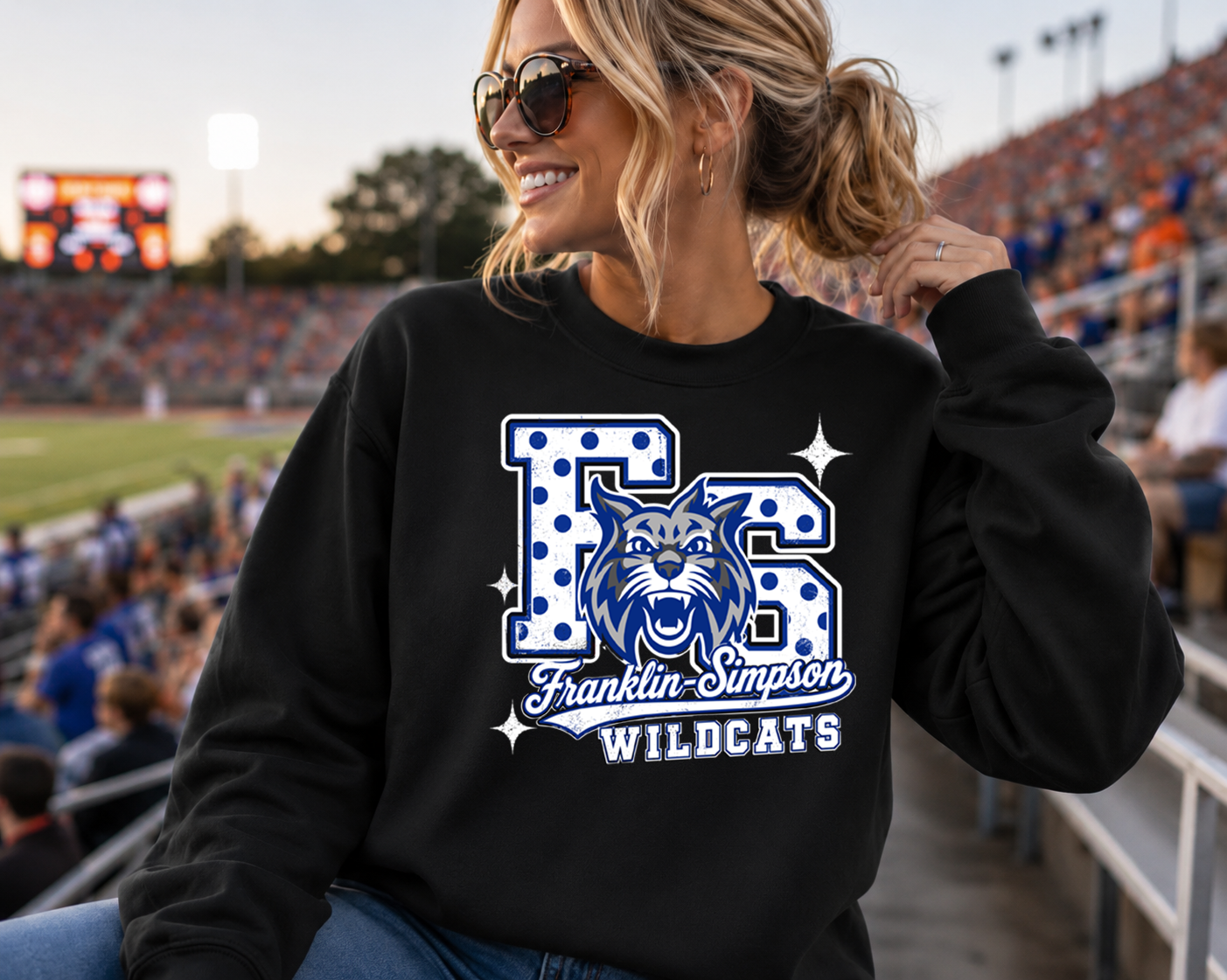 Mascot Hometown Spirit polka dots DTF Transfer