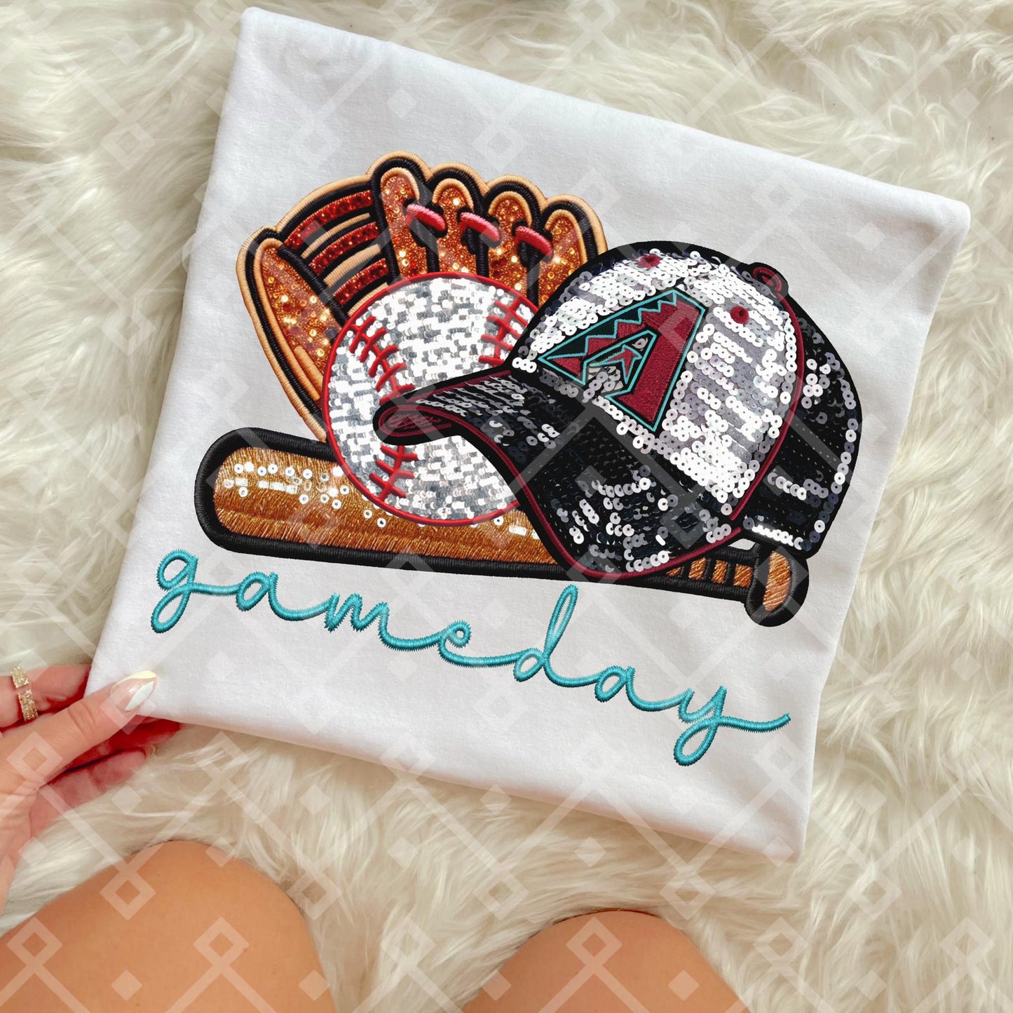 Game Day MLB Teams sequins DTF Transfer CC
