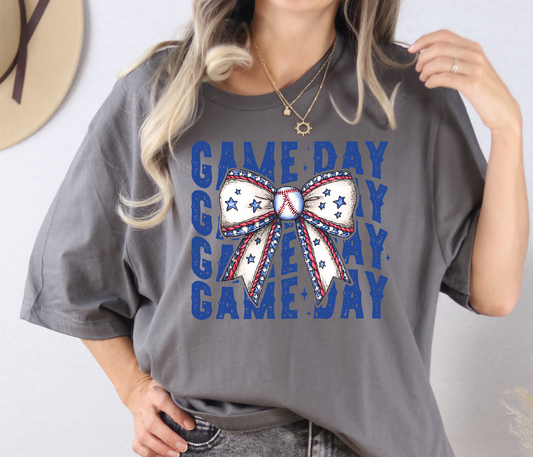 Game Day Baseball BOW  DTF Transfer