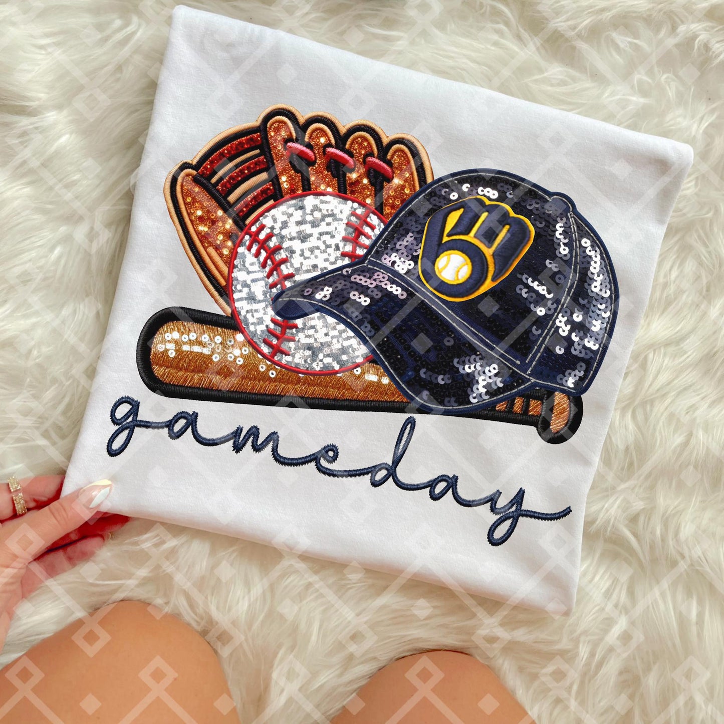 Game Day MLB Teams sequins DTF Transfer CC