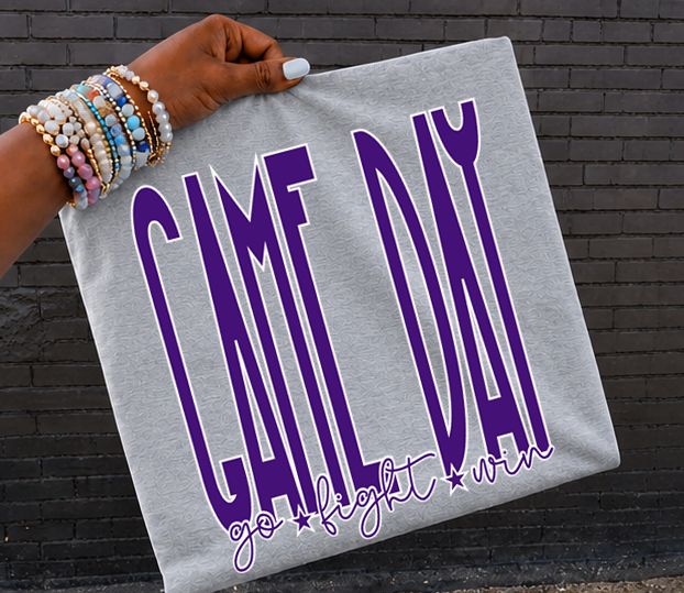 Game Day Go Fight Win choose your color DTF Transfer Design