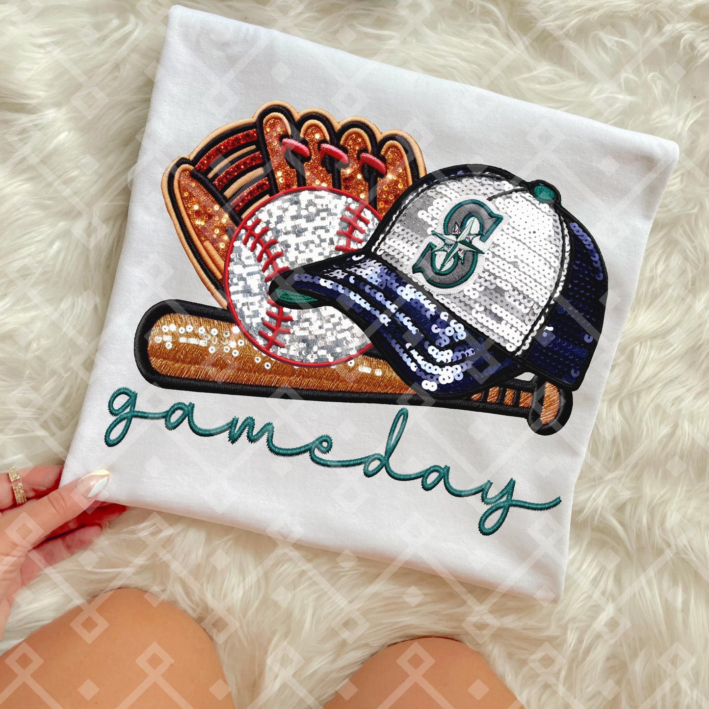 Game Day MLB Teams sequins DTF Transfer CC
