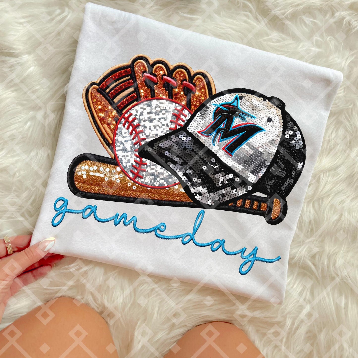 Game Day MLB Teams sequins DTF Transfer CC