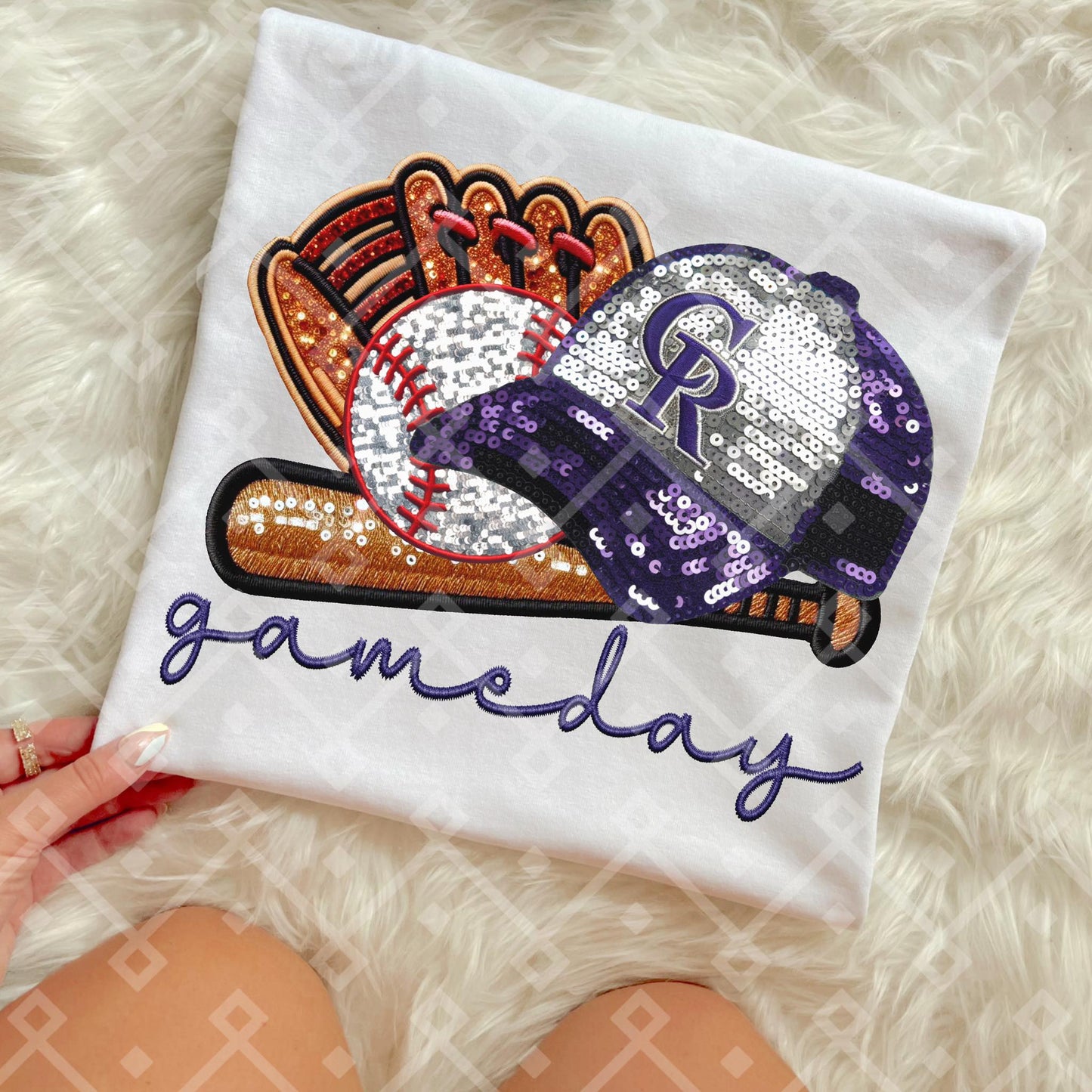 Game Day MLB Teams sequins DTF Transfer CC