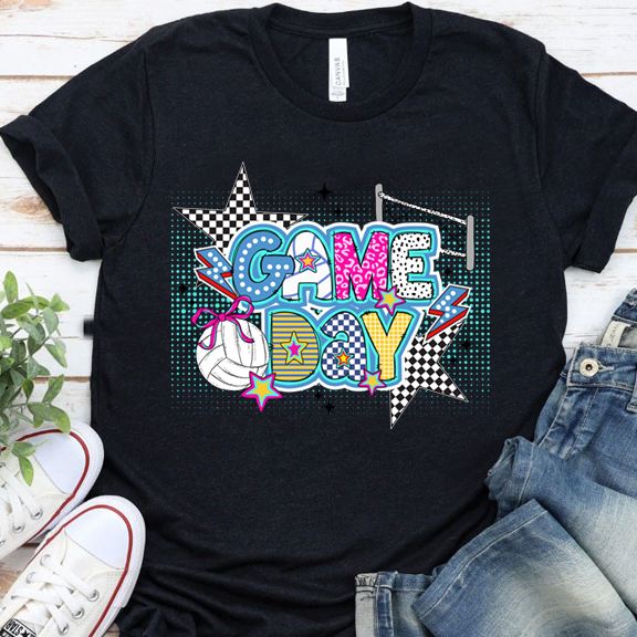 game day volleyball dots DTF Transfer Design