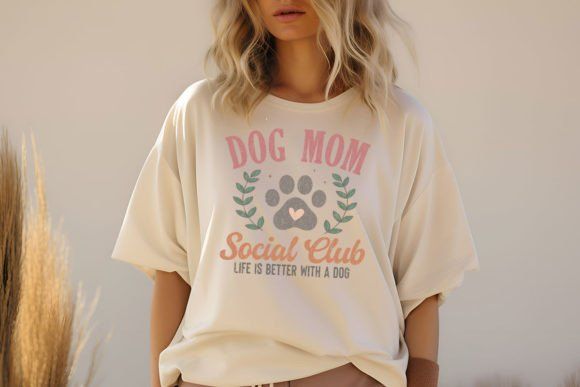 Dog Mom Social Club DTF Transfer Design