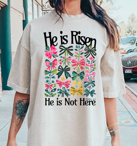 He is Risen He is not here bows DTF Transfer Design