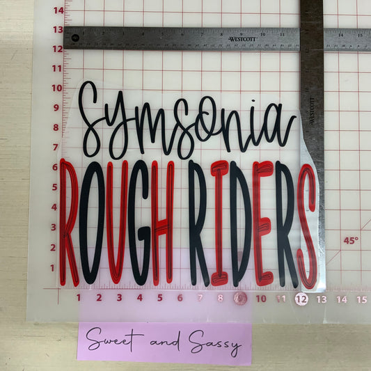Symsonia Rough Riders Lines Stacked DTF Transfer