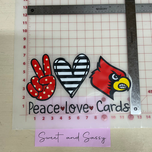 Peace Love Cards DTF Transfer
