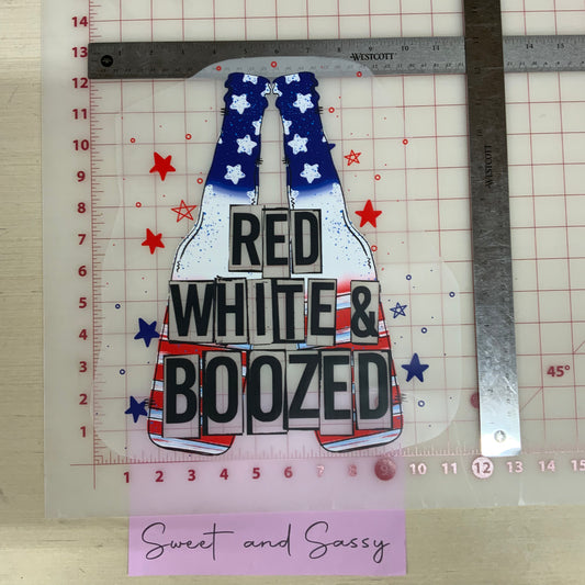 Red White & Boozed DTF Transfer Design