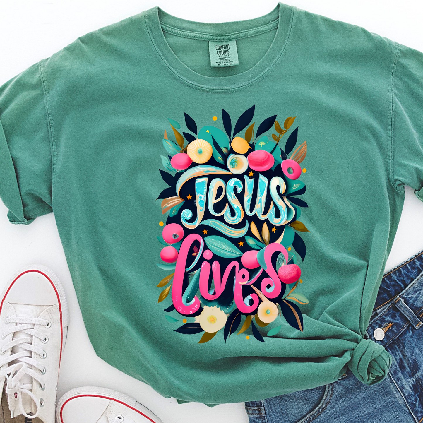 Jesus lives DTF Transfer Design