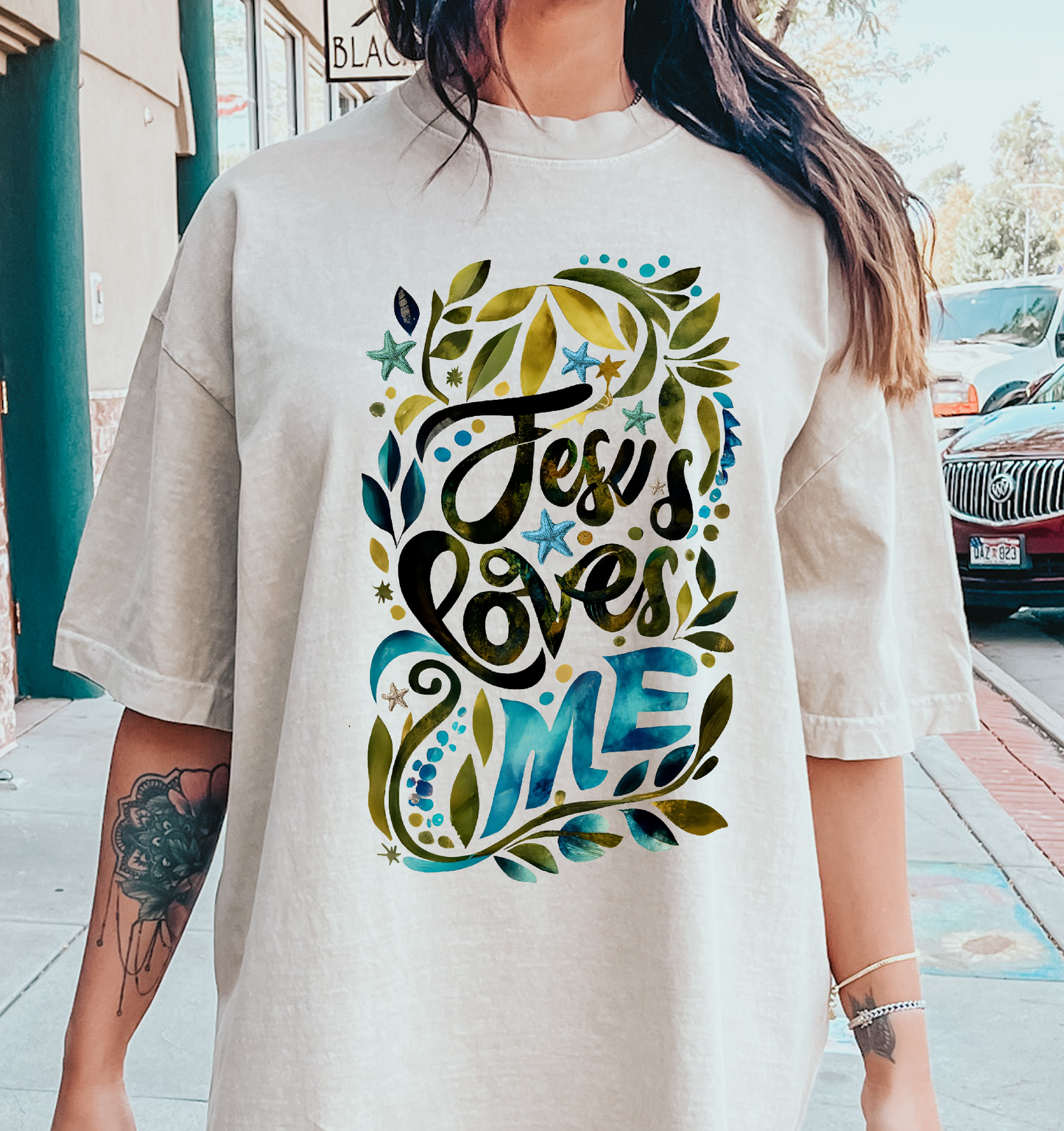 Jesus loves me vines DTF Transfer Design