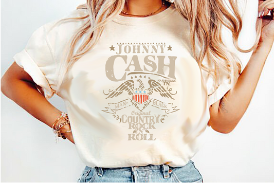 johnny cash Original Country Rock and Roll  DTF Transfer Design