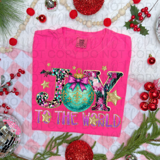 Joy to the World DTF Transfer Design SS