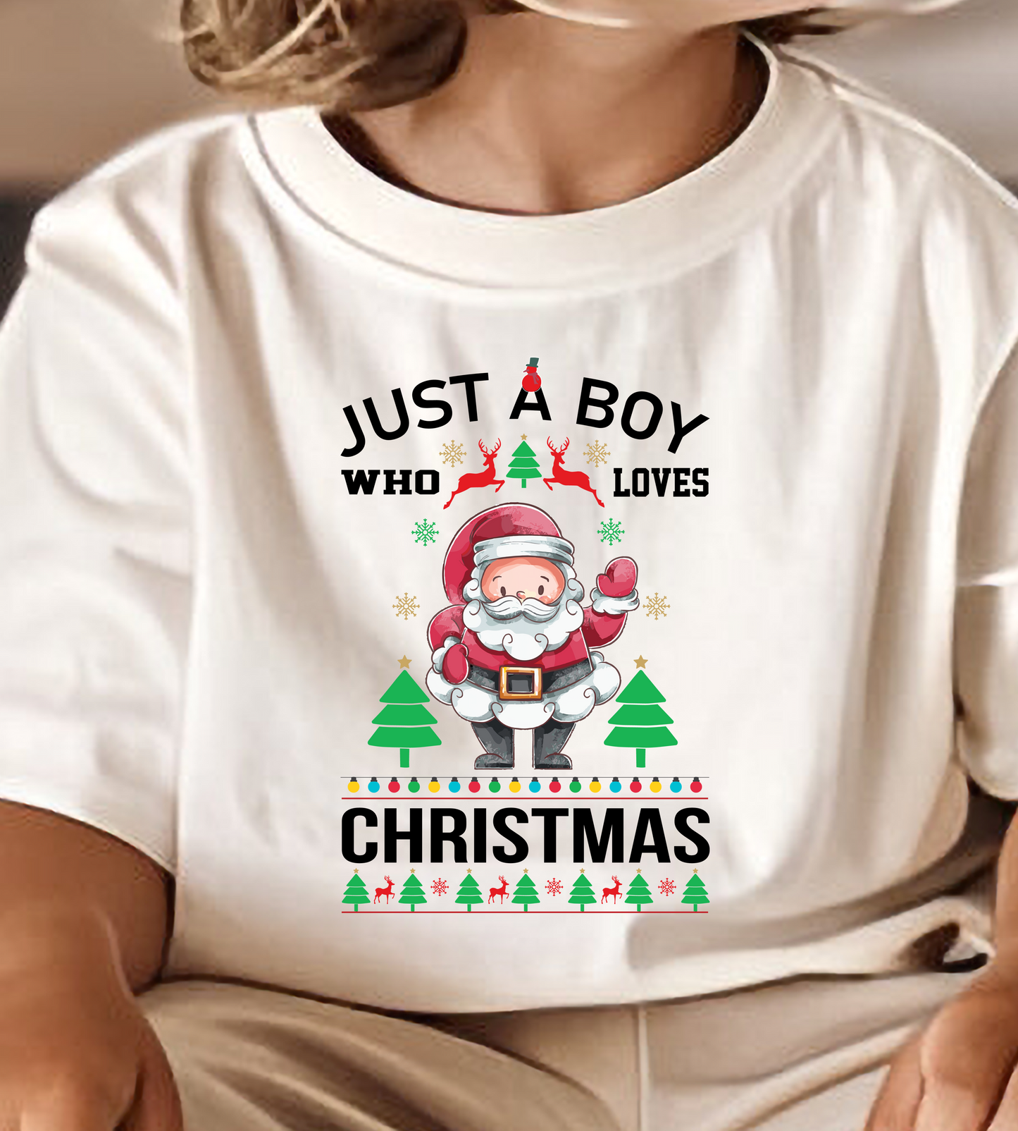 Just a Boy who loves Christmas DTF Transfer Design