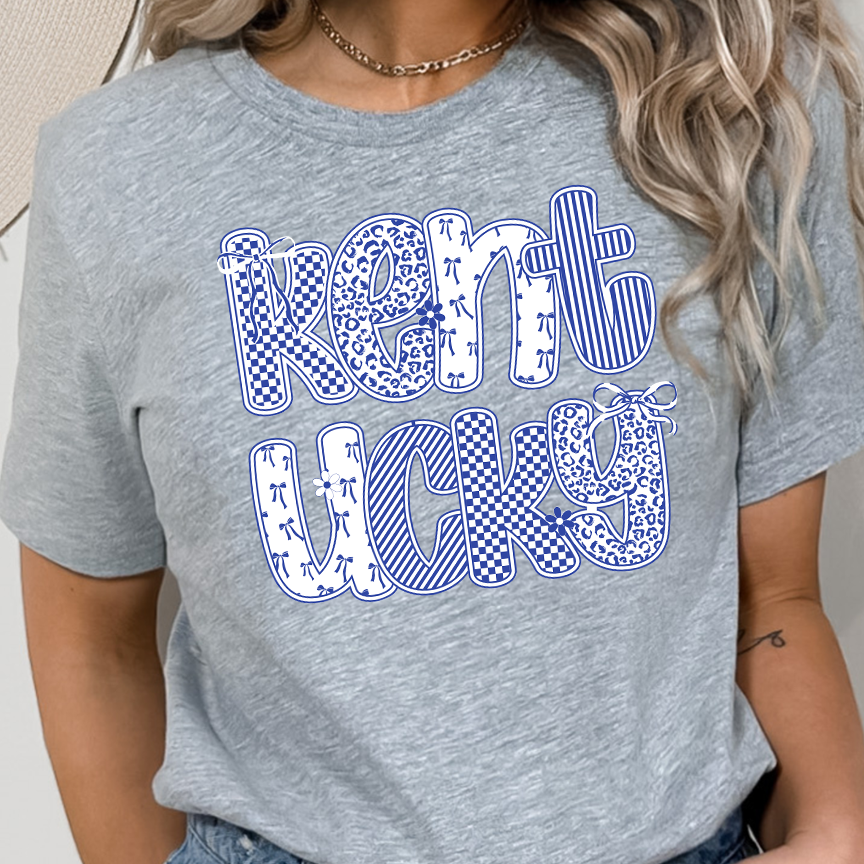 kentucky stacked bows mock DTF Transfer Design