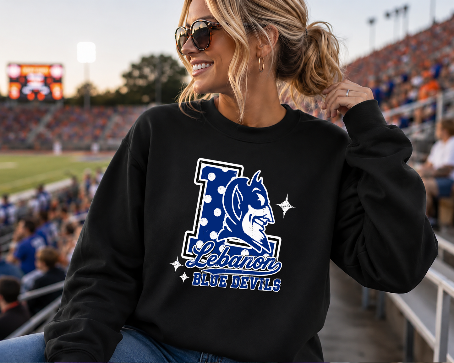 Mascot Hometown Spirit polka dots DTF Transfer
