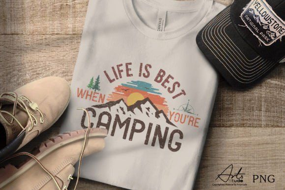 Life is Better when you're Camping DTF Transfer Design