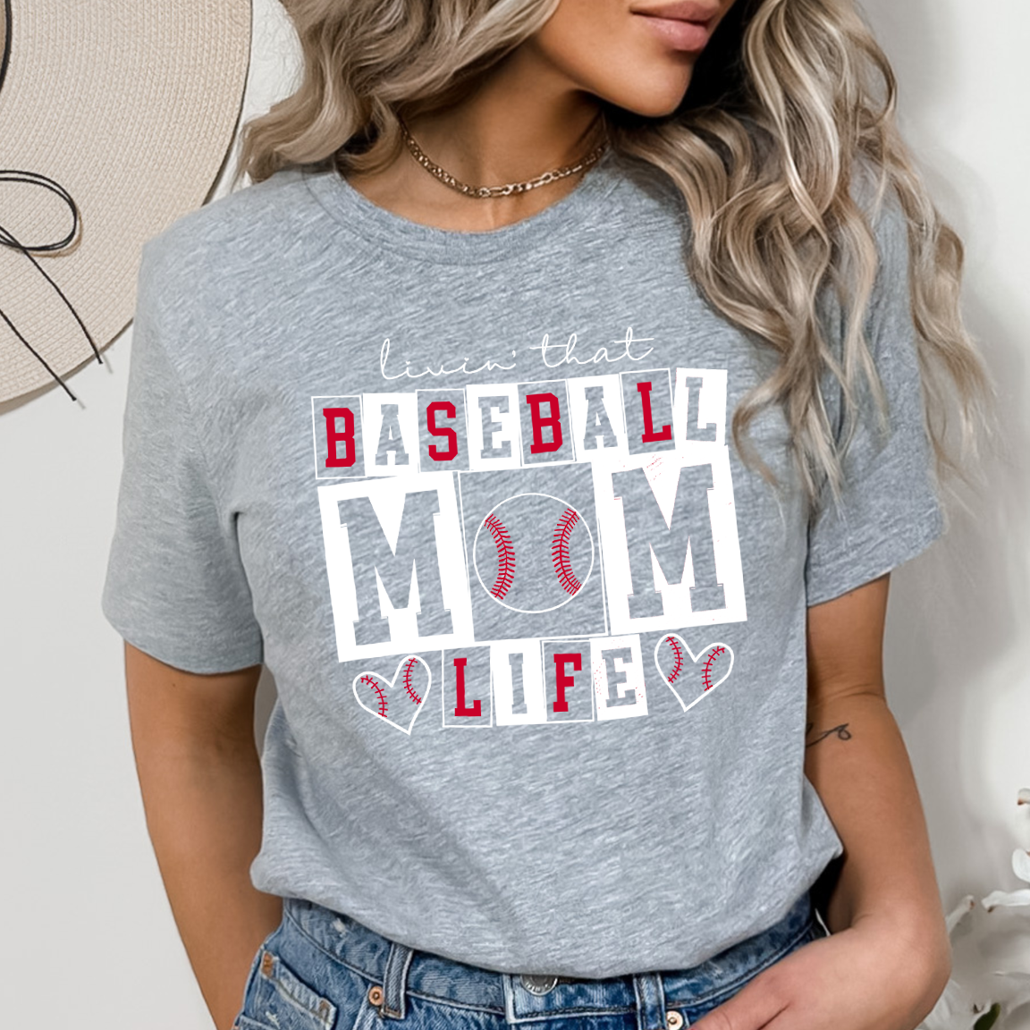 Livin that baseball mom life  DTF Transfer Design