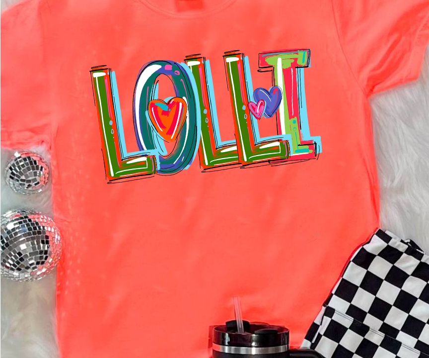 Lolli Cheery Word DTF Transfer Design