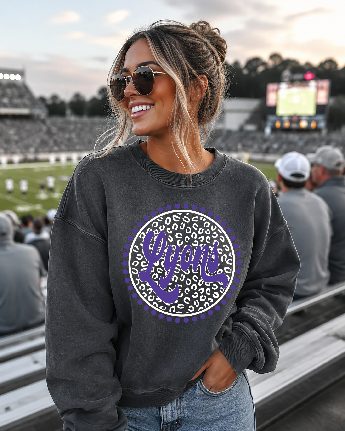 Mascot Cheetah circle with dots DTF Transfer