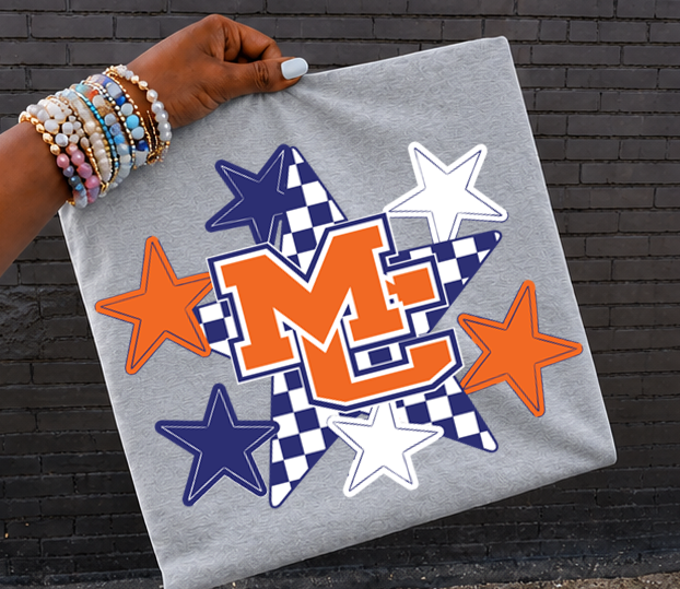 Mascot Stars and Checkered star DTF Transfer
