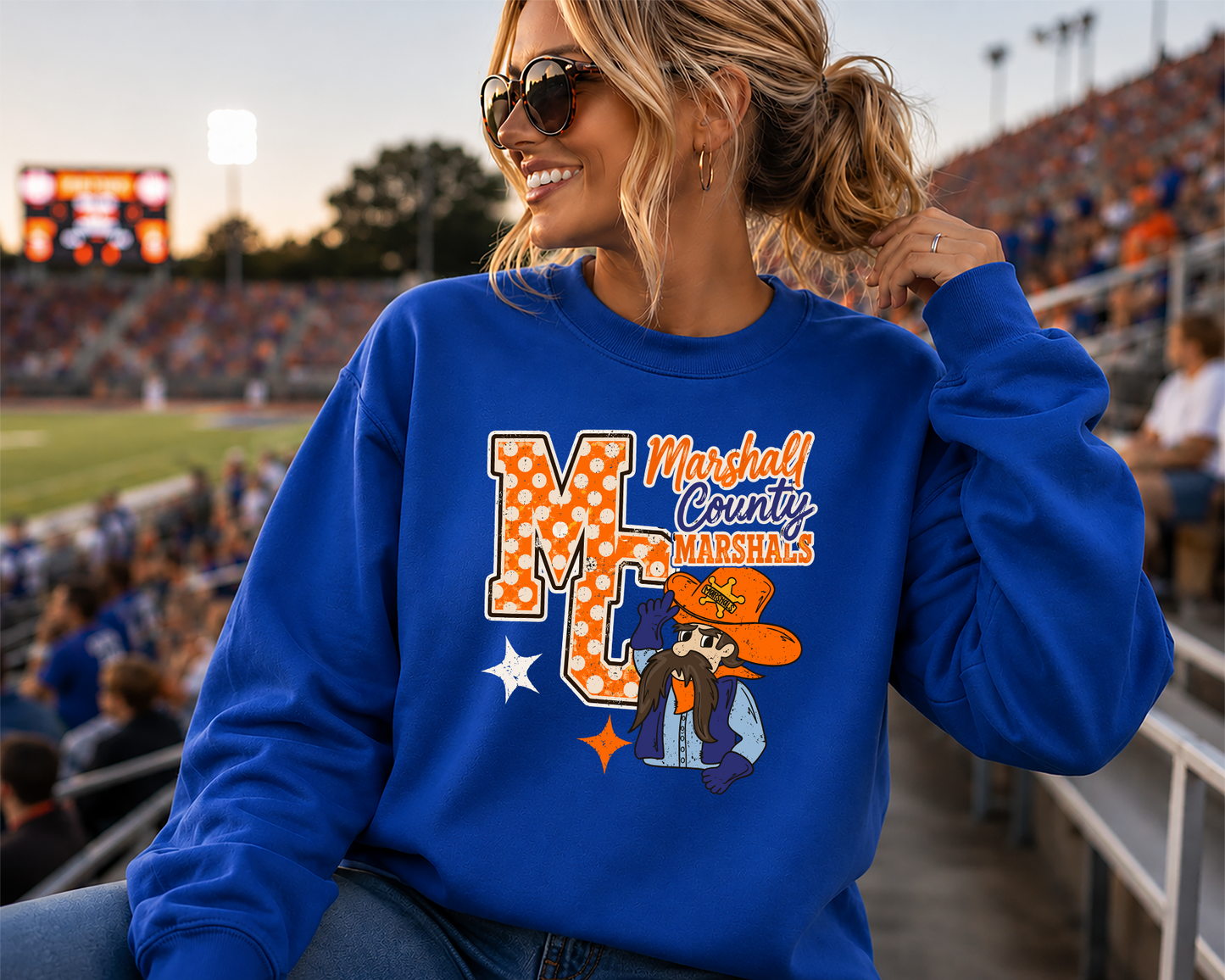 Mascot Hometown Spirit polka dots DTF Transfer