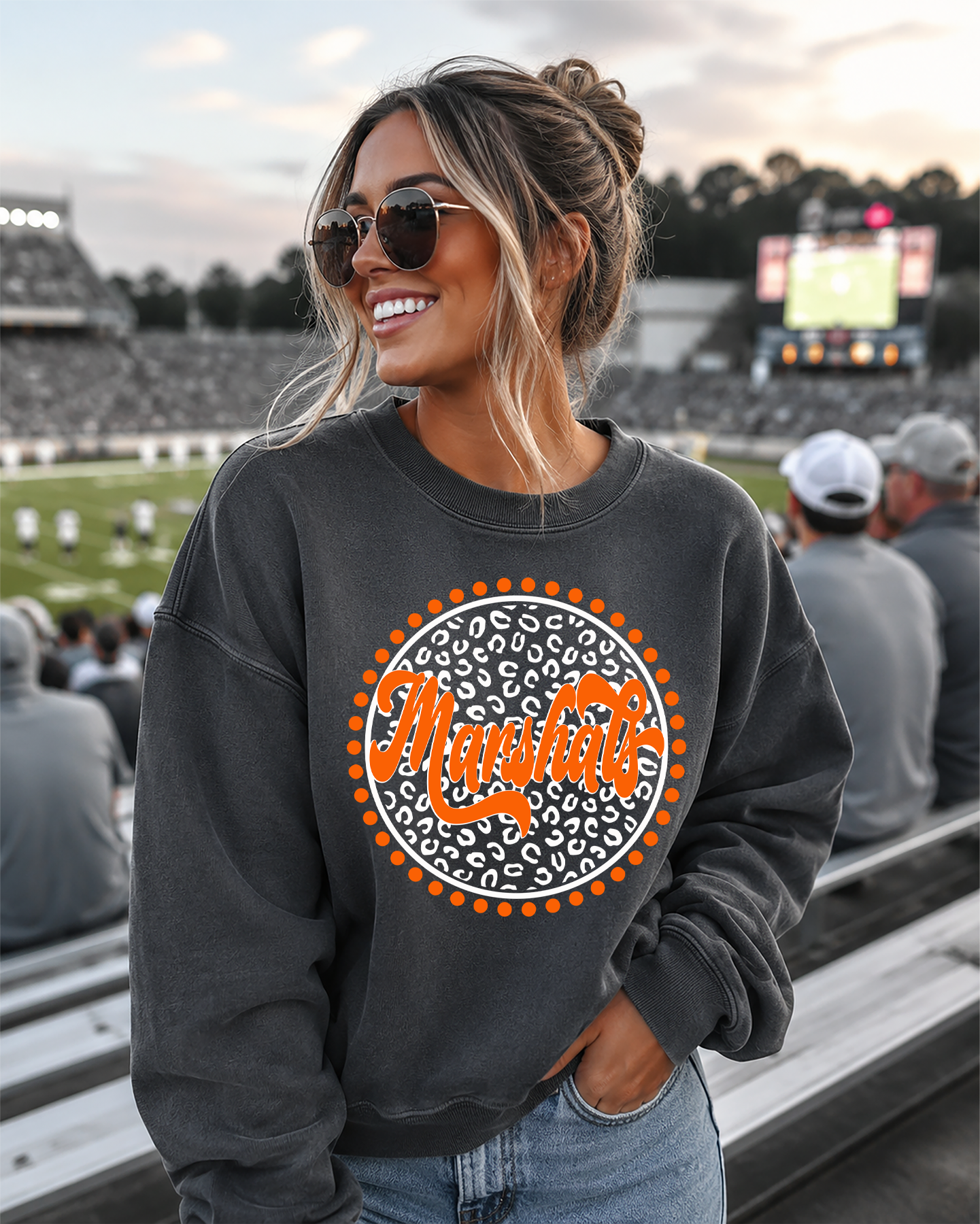 Mascot Cheetah circle with dots DTF Transfer