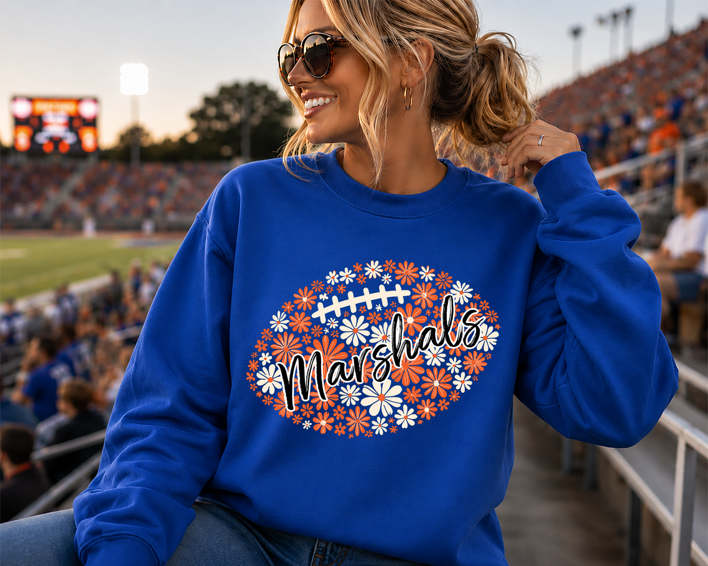 Mascot Flowers Football DTF Transfer