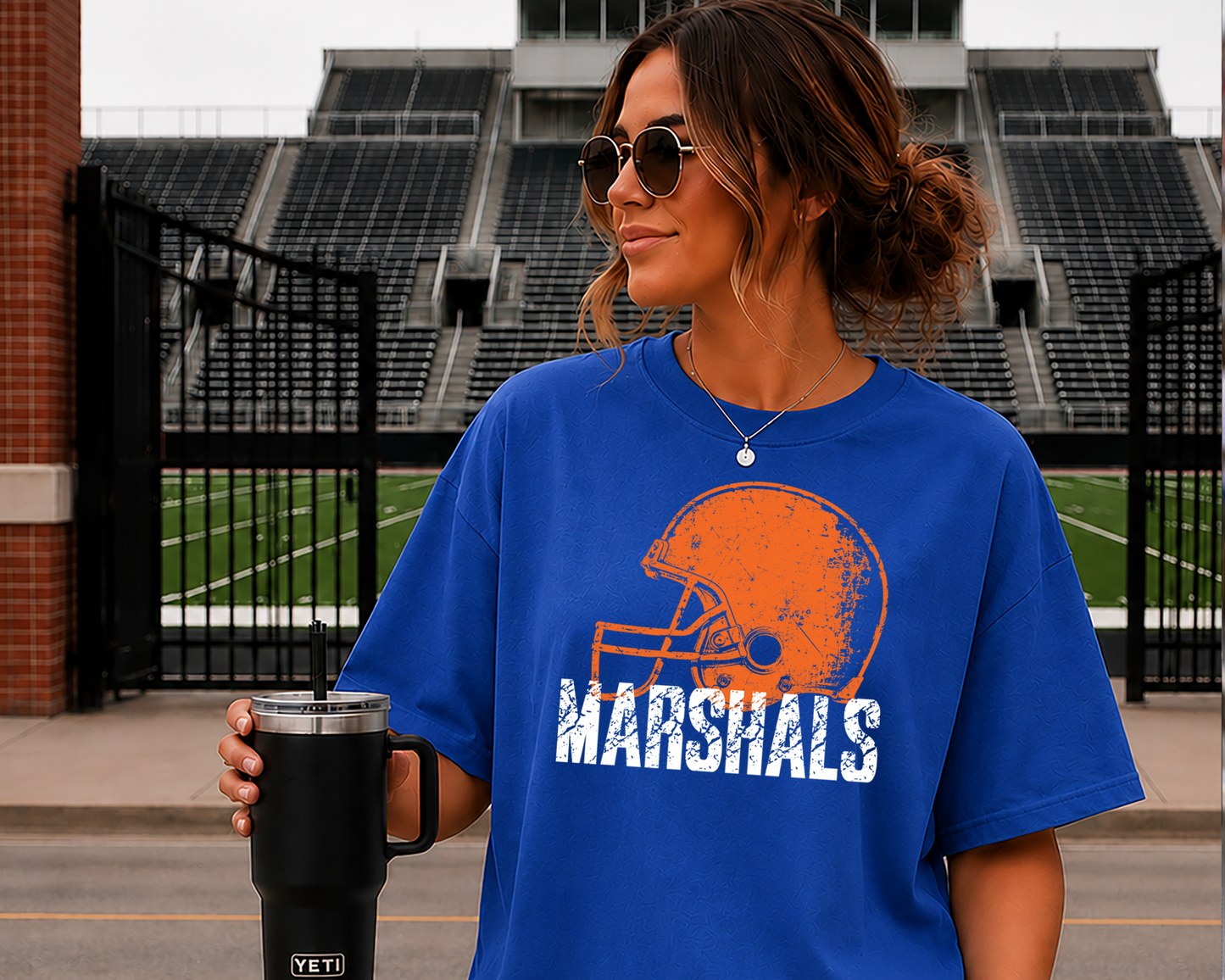 Mascot Grunge distressed football helmet DTF Transfer